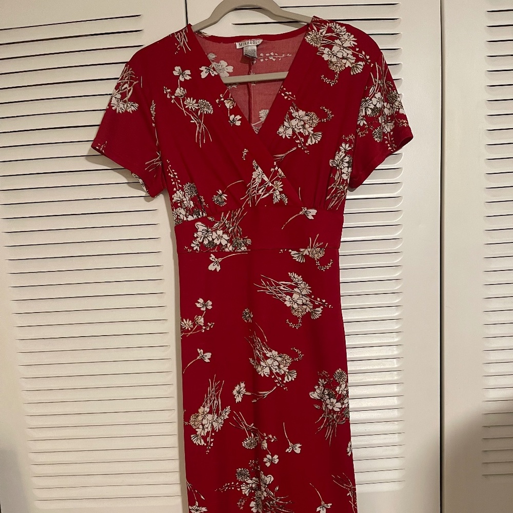 MikaRose Red Midi Dress